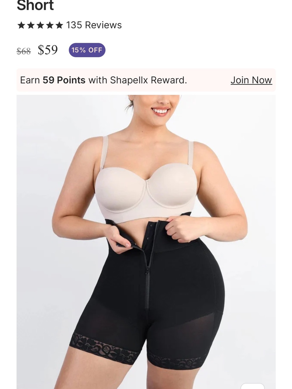Shapellx High-Waist Black Sculpting Shorts
